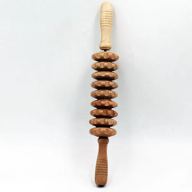 Wooden Belly Massage Wheel for Back & Neck Relief