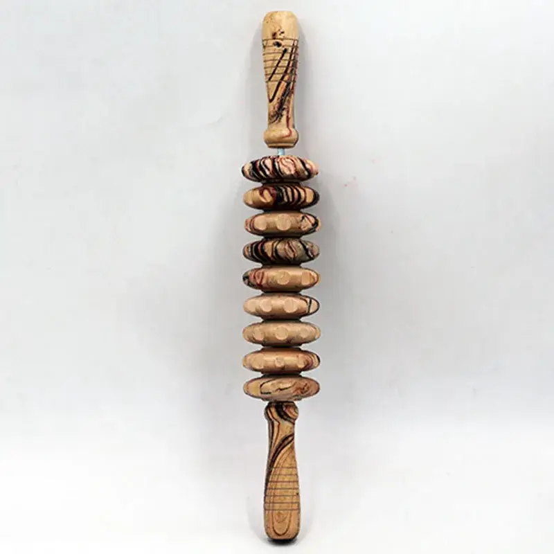 Wooden Belly Massage Wheel for Back & Neck Relief