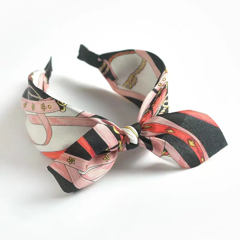 Blue Bandana Bow Headband for Women - Image 12