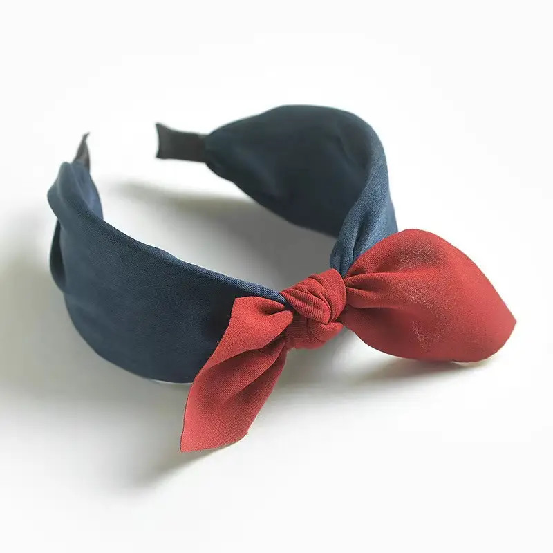 Blue Bandana Bow Headband for Women - Image 18