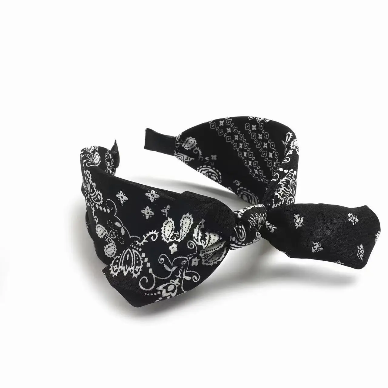 Blue Bandana Bow Headband for Women - Image 21