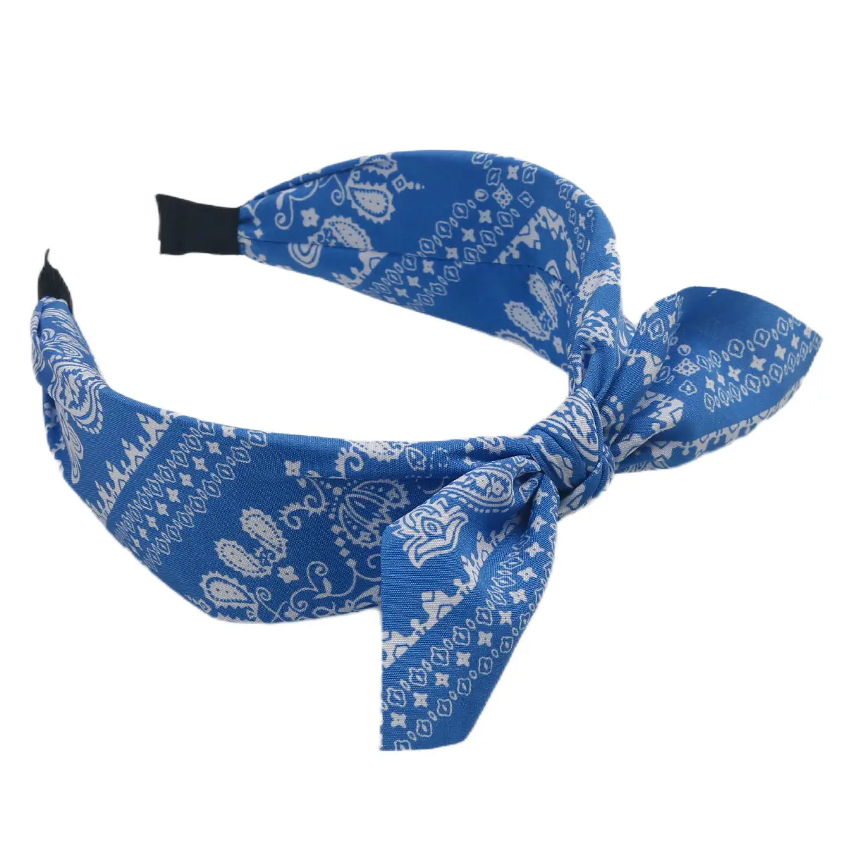 Blue Bandana Bow Headband for Women - Image 24