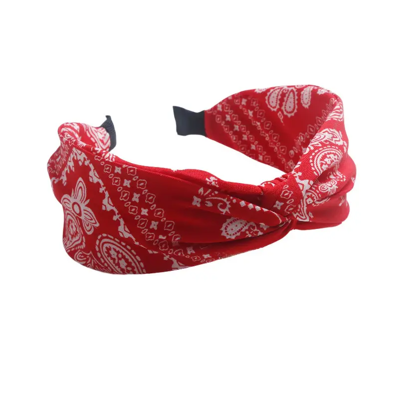 Blue Bandana Bow Headband for Women - Image 38