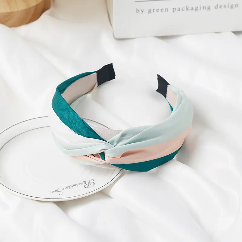 Blue Bandana Bow Headband for Women - Image 64