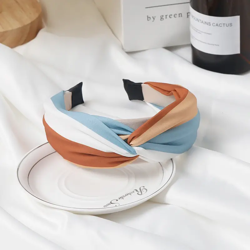 Blue Bandana Bow Headband for Women - Image 65