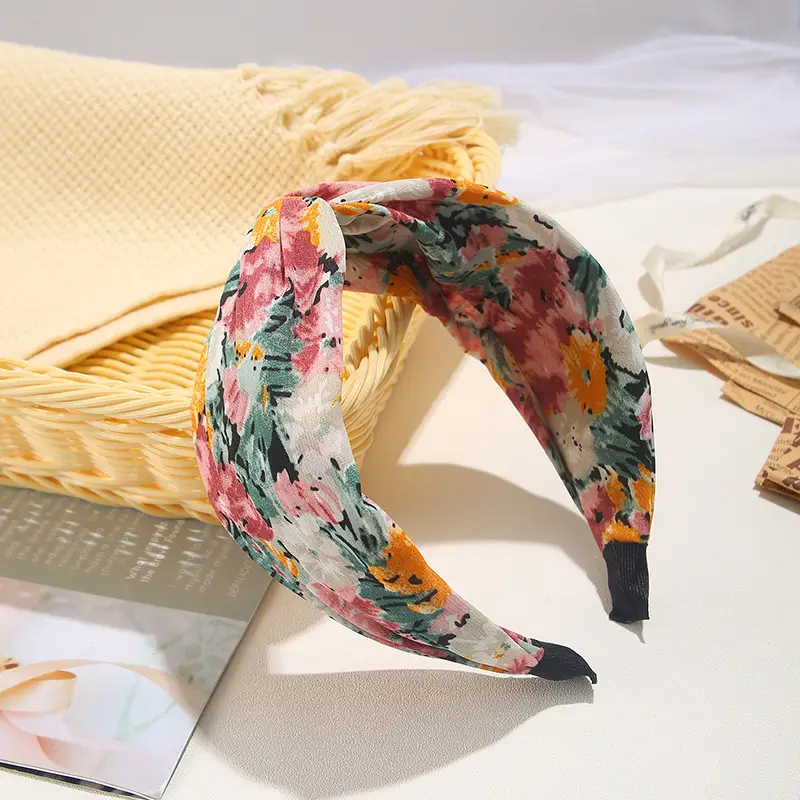 Blue Bandana Bow Headband for Women - Image 84