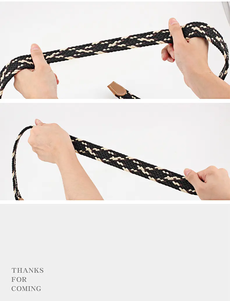 Blue White Red Knitted Belt for Women Men — feature 17