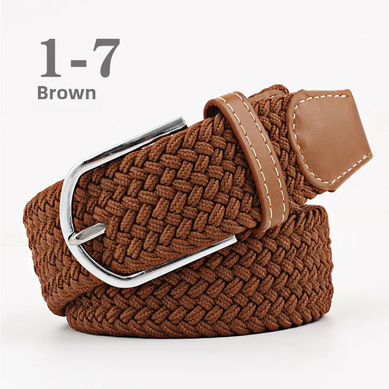 Blue White Red Knitted Belt for Women Men