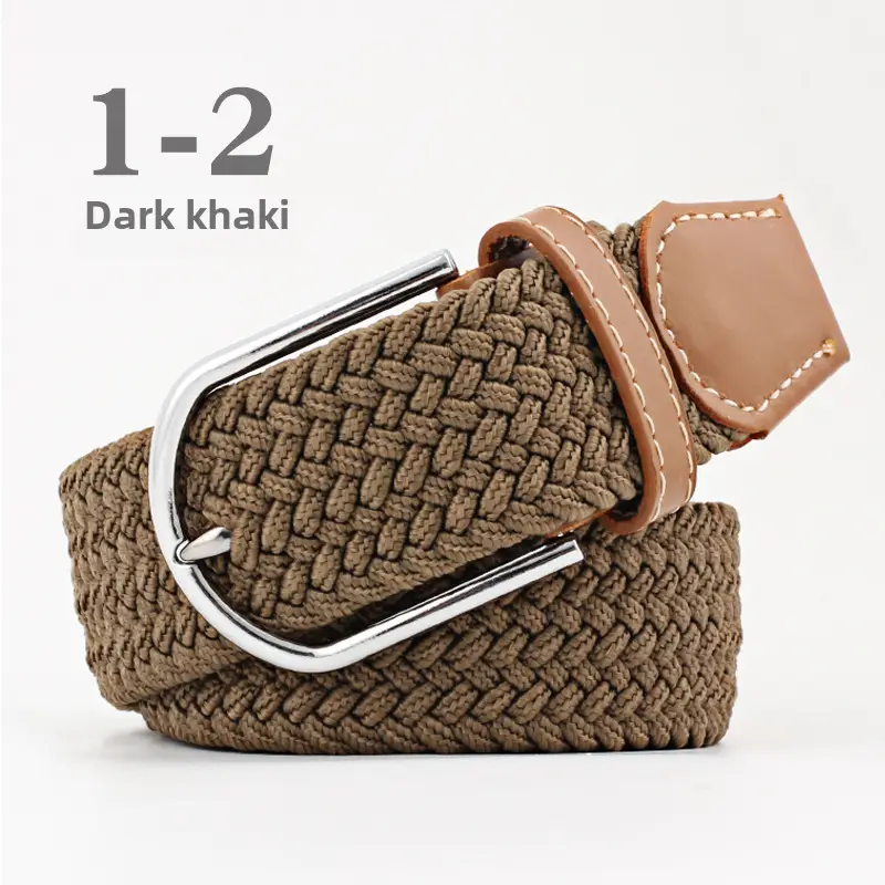 Blue White Red Knitted Belt for Women Men