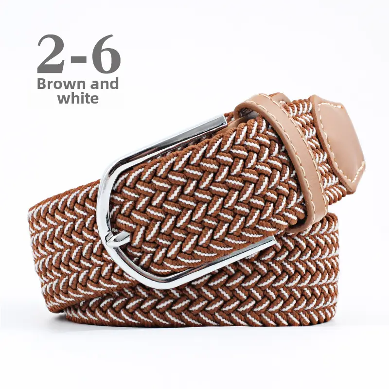 Blue White Red Knitted Belt for Women Men