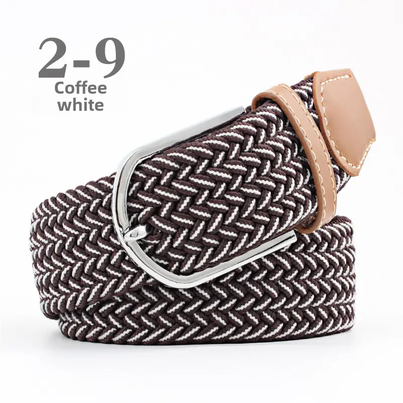 Blue White Red Knitted Belt for Women Men