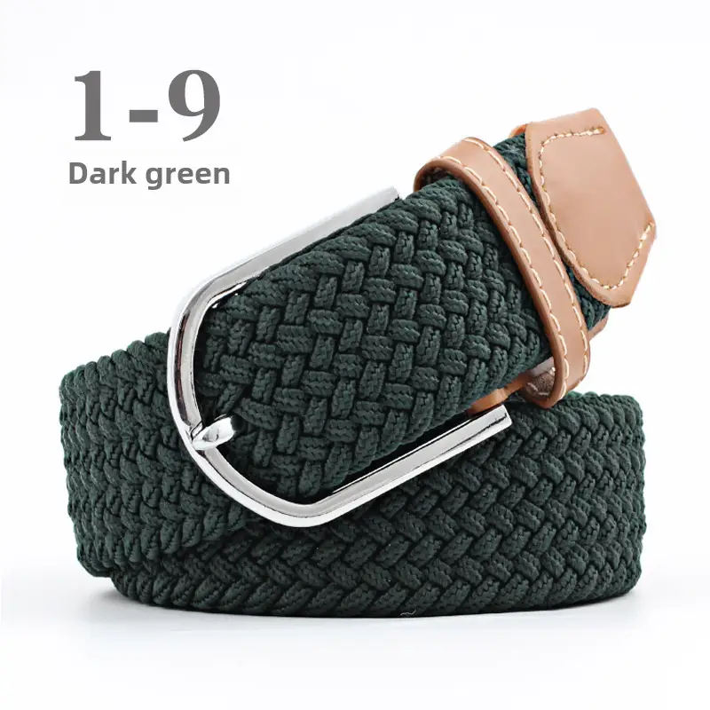 Blue White Red Knitted Belt for Women Men