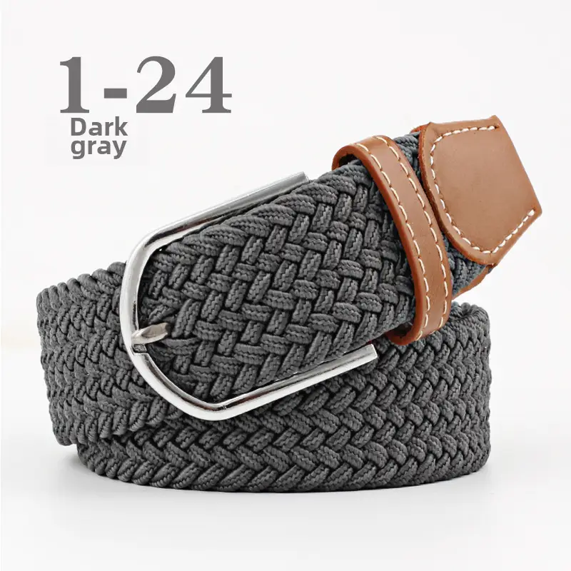 Blue White Red Knitted Belt for Women Men
