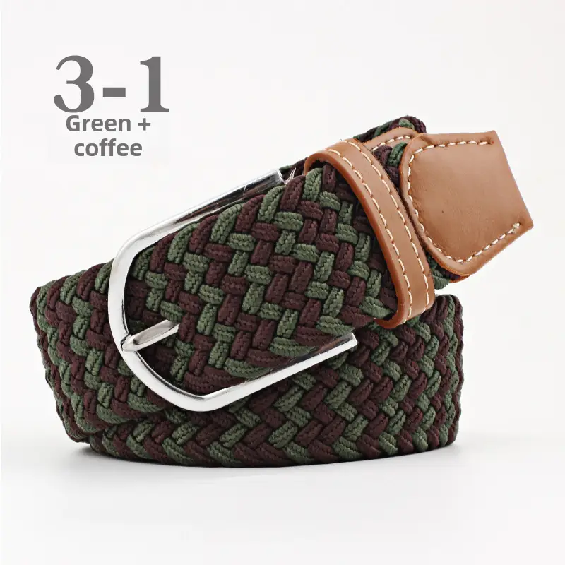 Blue White Red Knitted Belt for Women Men
