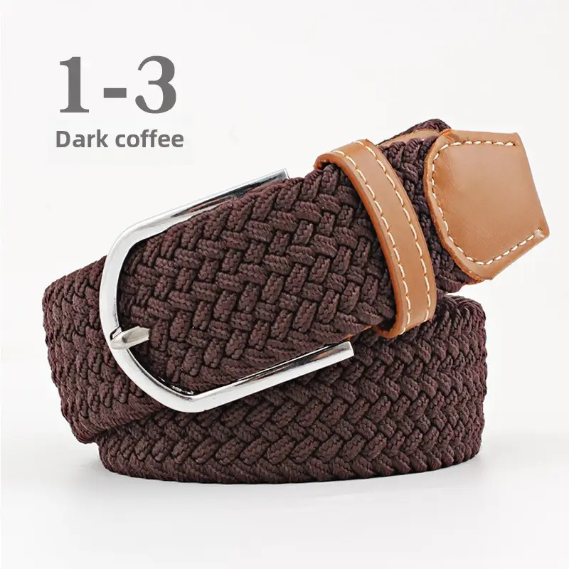Blue White Red Knitted Belt for Women Men