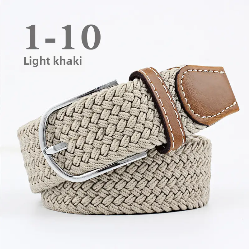 Blue White Red Knitted Belt for Women Men