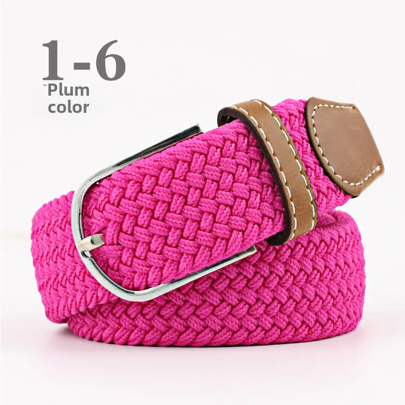 Blue White Red Knitted Belt for Women Men