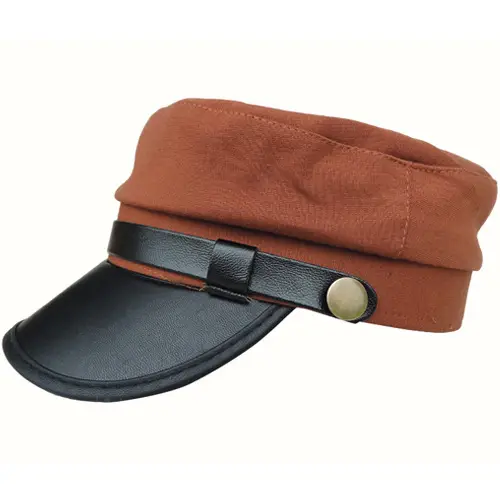 Men's Big Brim Sun Hat with Metal Button