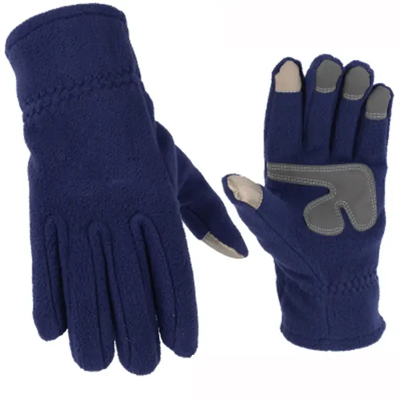 Men Winter Fleece Gloves Black Touch Screen Cycling Skiing