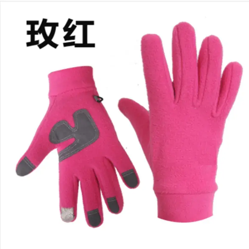 Men Winter Fleece Gloves Black Touch Screen Cycling Skiing
