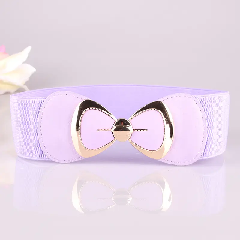 Joker Bow Belt for Women Brown Elastic Waist