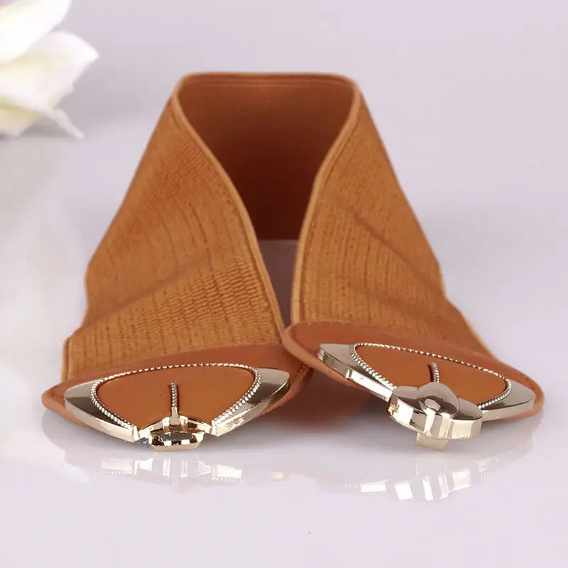 Joker Bow Belt for Women Brown Elastic Waist