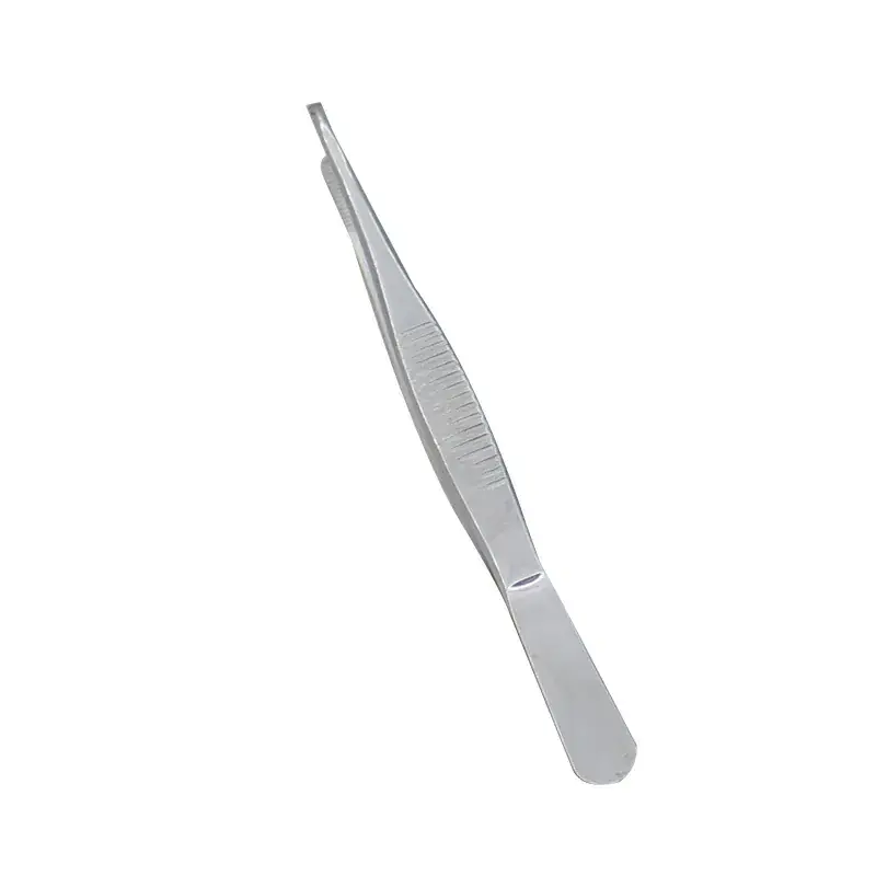 304 Anti-Iodophor Tweezers Round Head Elbow Toothed - Image 9