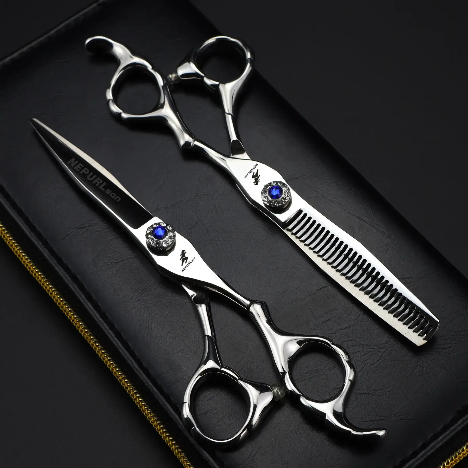 6.0 Thick Gem Hairdressing Scissors Set - Image 5