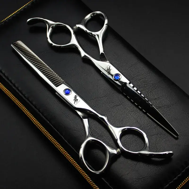 6.0 Barber Scissors Toothed Flat Scissors 04-6 - Image 4