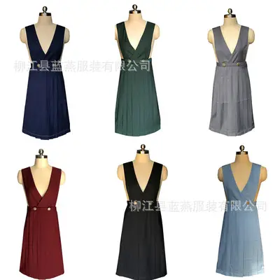 Women Navy Blue Pleated Skirt Large Swing 2021 โ feature 20