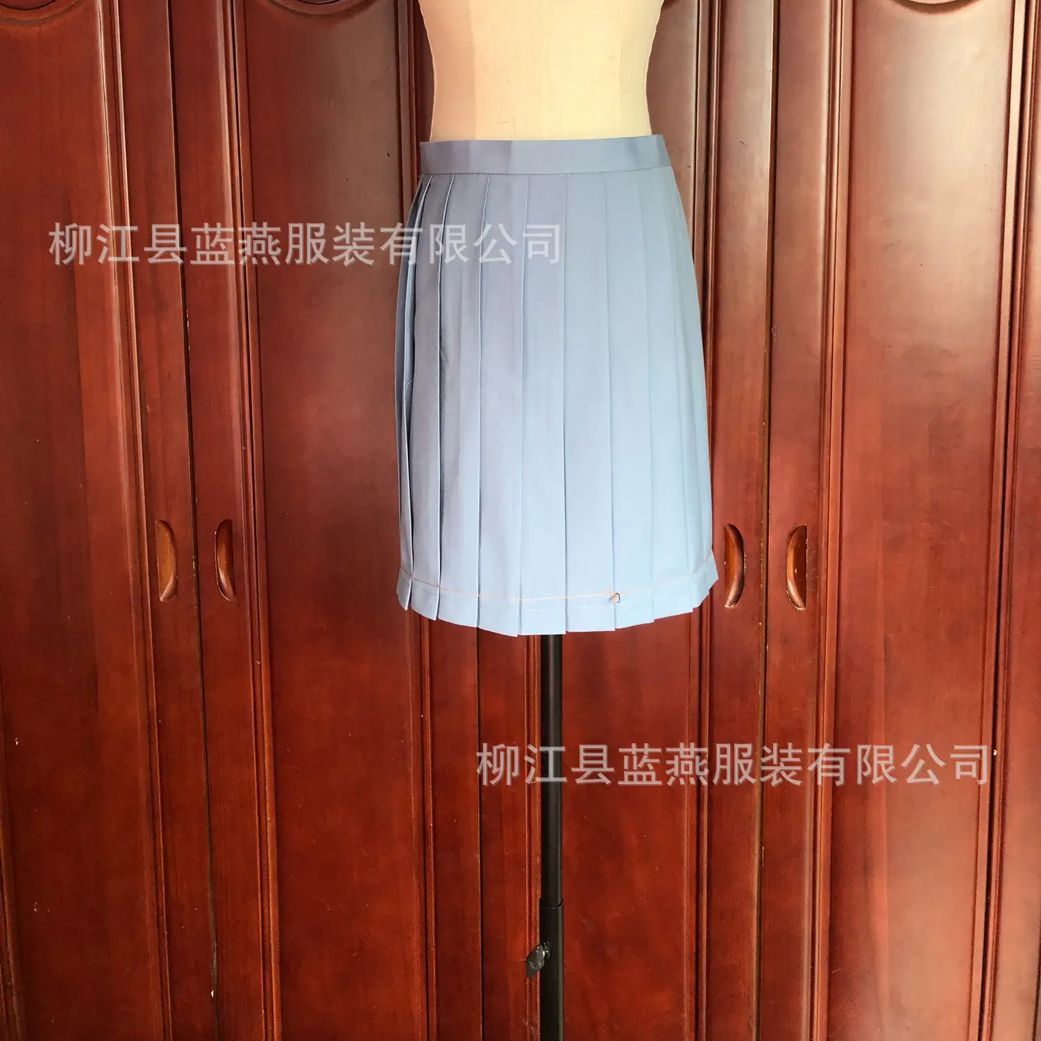 Women Navy Blue Pleated Skirt Large Swing 2021 - Image 2