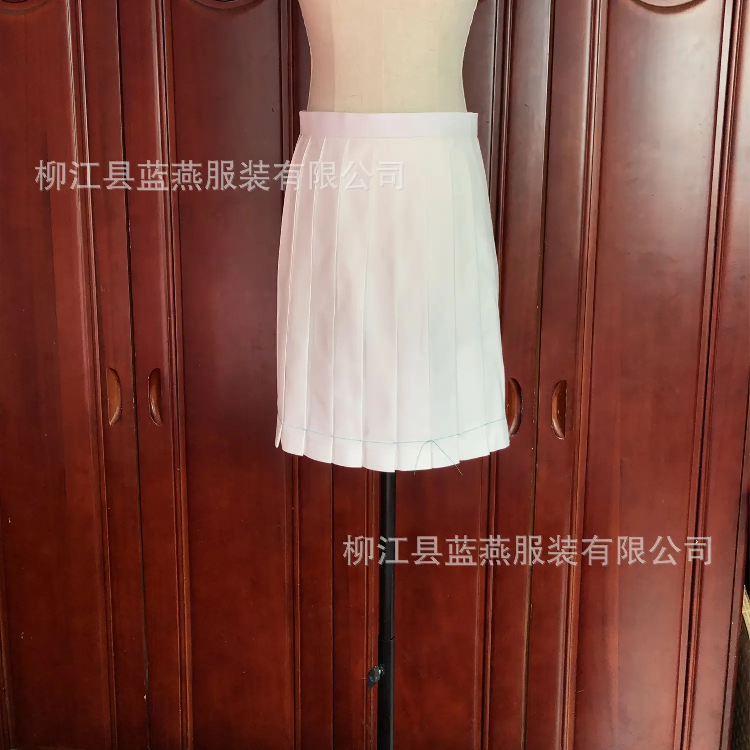 Women Navy Blue Pleated Skirt Large Swing 2021 - Image 4