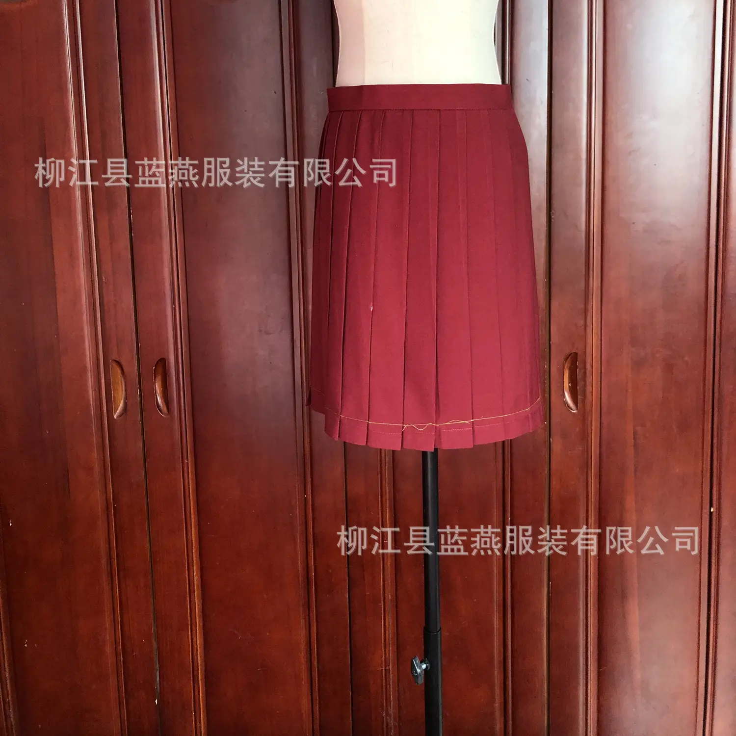 Women Navy Blue Pleated Skirt Large Swing 2021 - Image 6