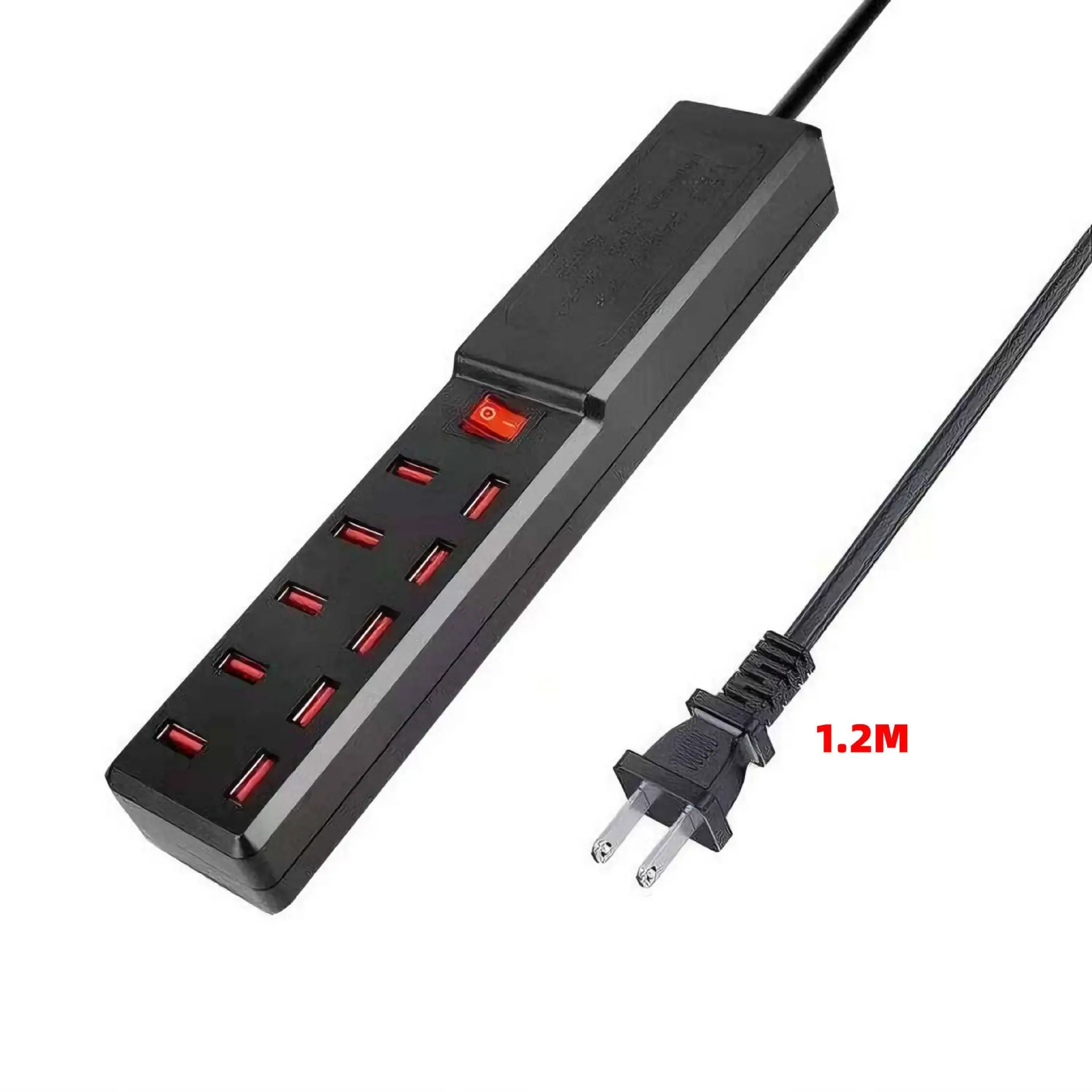 White 10-Port USB Charger for British & American UK Mobile Phones