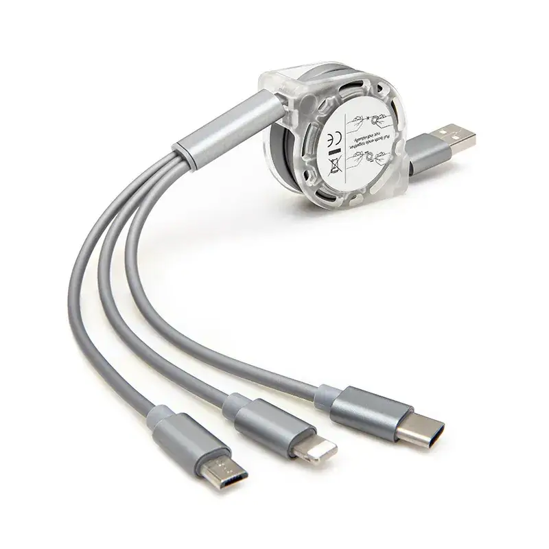 One-to-three Retractable USB-C Cable for Android 3-in-1 Gift - Image 2