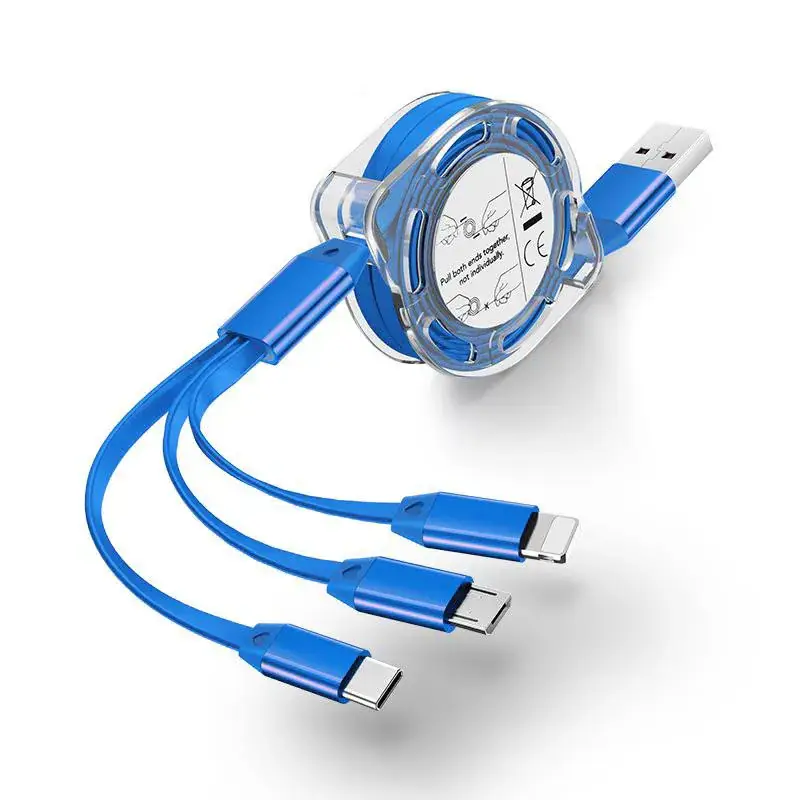 One-to-three Retractable USB-C Cable for Android 3-in-1 Gift - Image 7