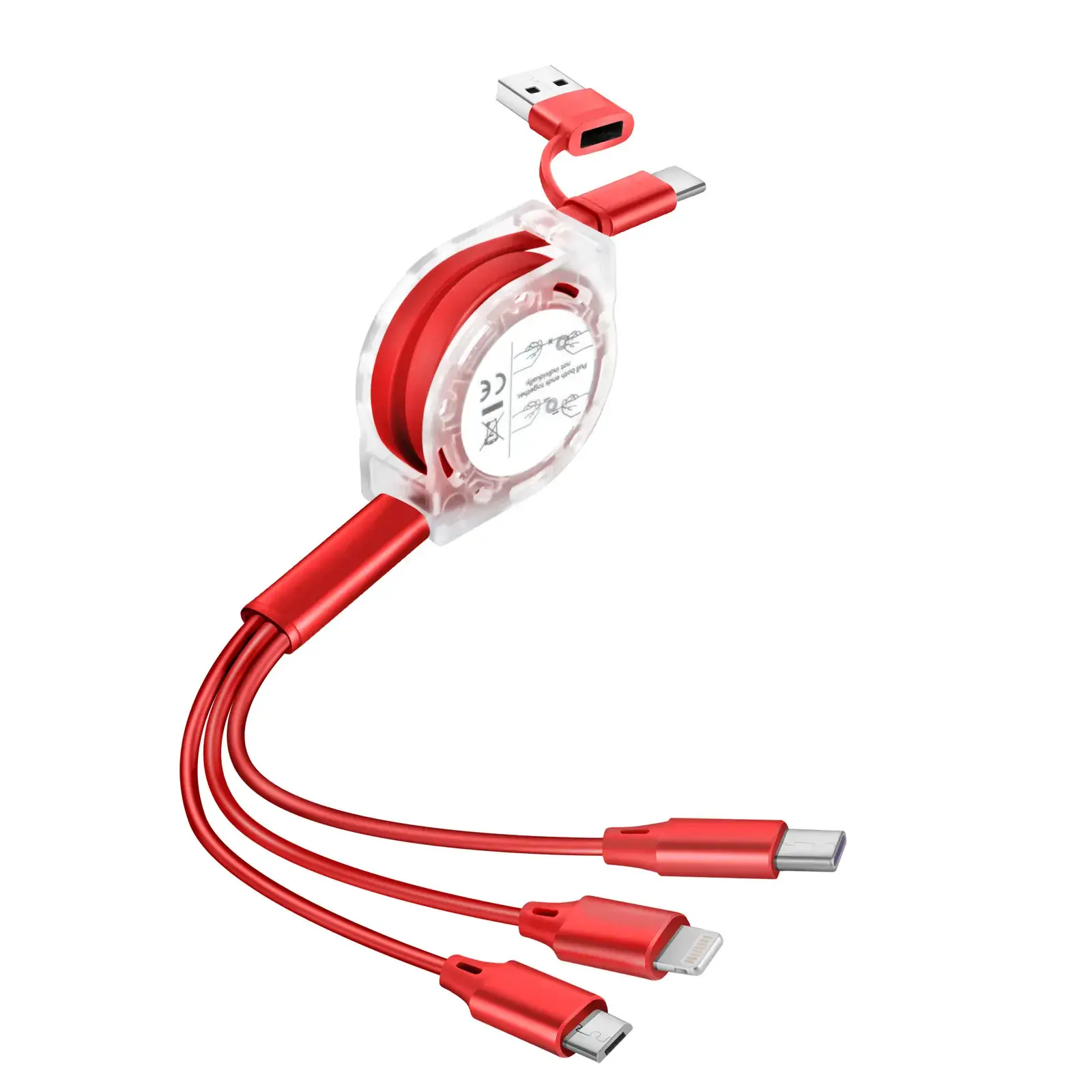 One-to-three Retractable USB-C Cable for Android 3-in-1 Gift - Image 9
