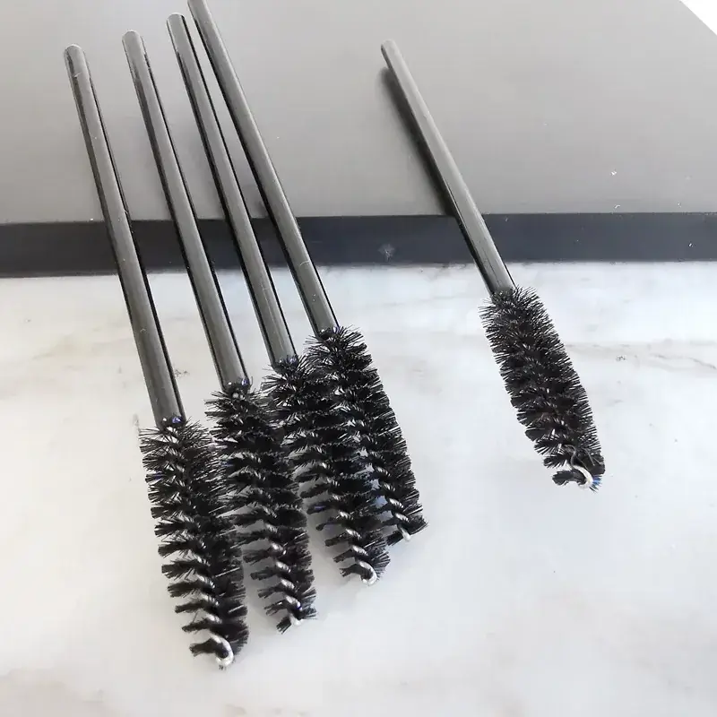 Disposable Pink Eyelash Brushes Set of 10