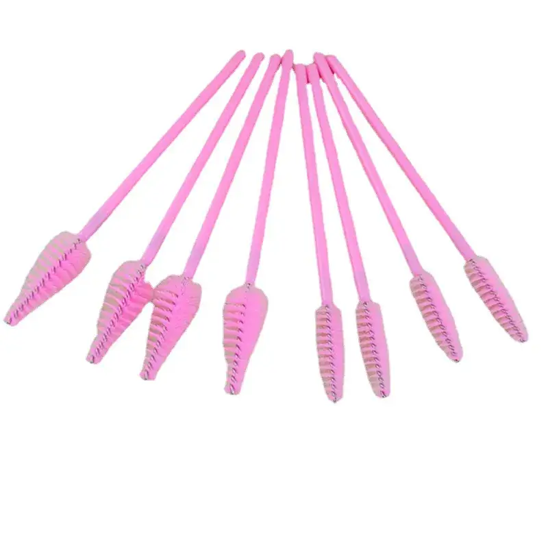 Disposable Pink Eyelash Brushes Set of 10