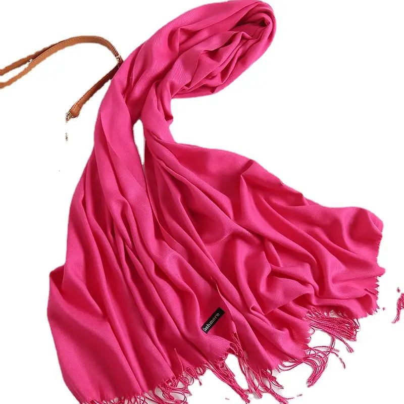2025 New Solid Color Scarf, Versatile for Men and Women, Gift Long Scarf, Faux Cashmere Tassel Air Conditioning Shawl for Winter - Image 24