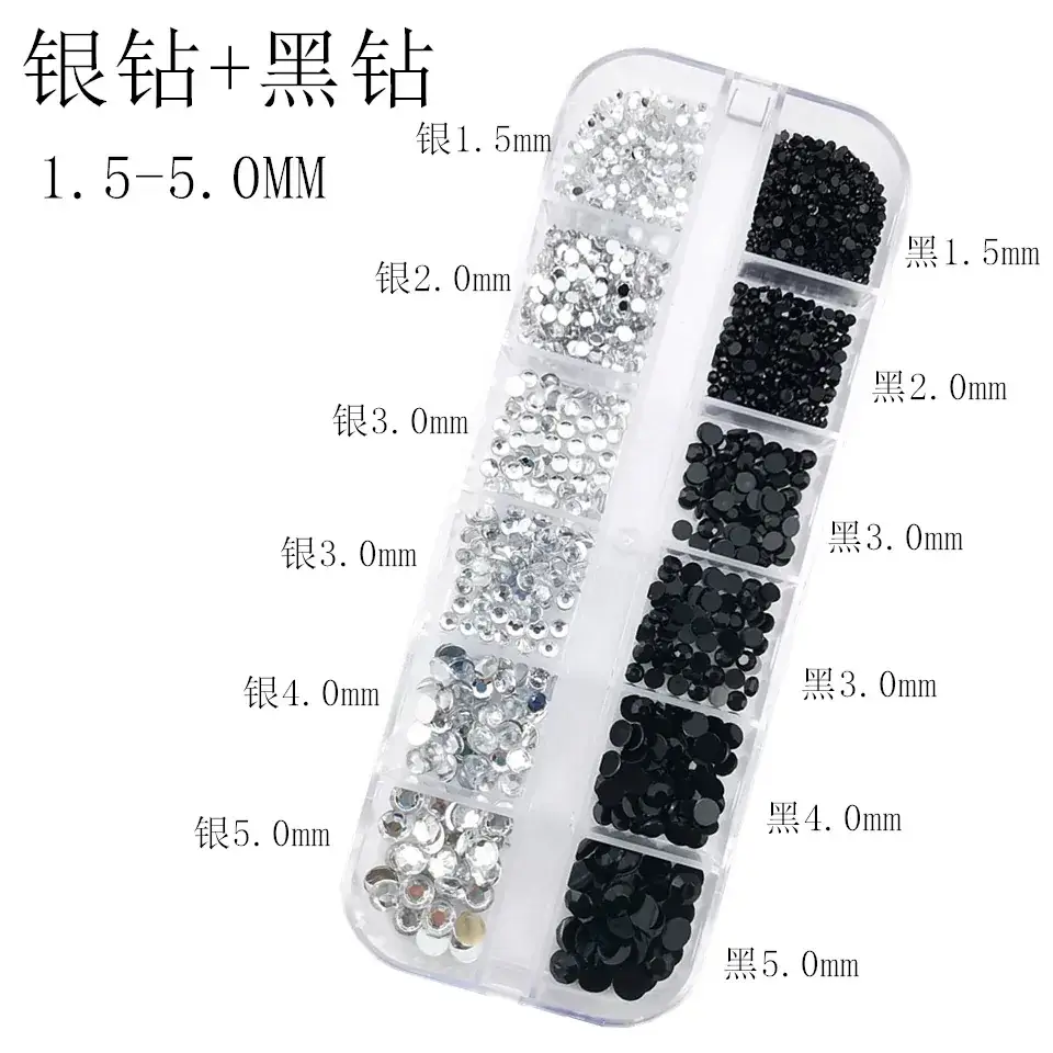Nail Diamond Jewelry with 1.5-5mm Sparkle