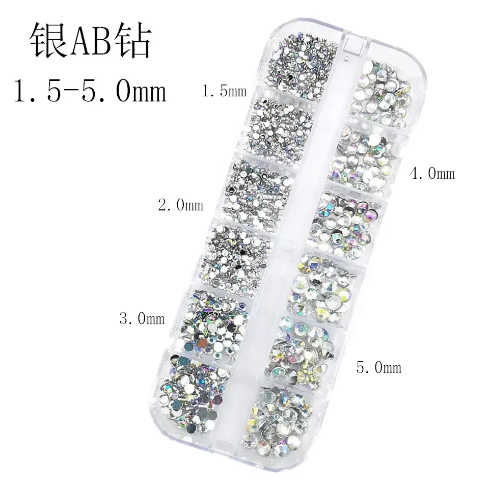 Nail Diamond Jewelry with 1.5-5mm Sparkle