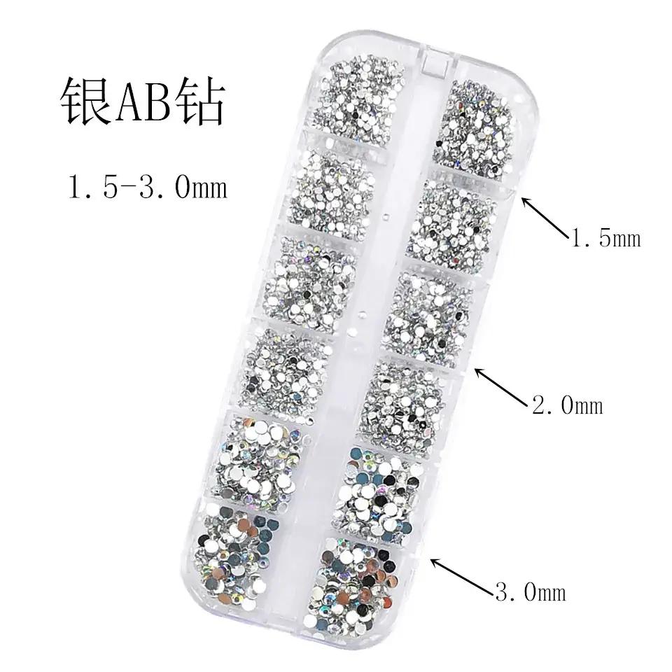 Nail Diamond Jewelry with 1.5-5mm Sparkle