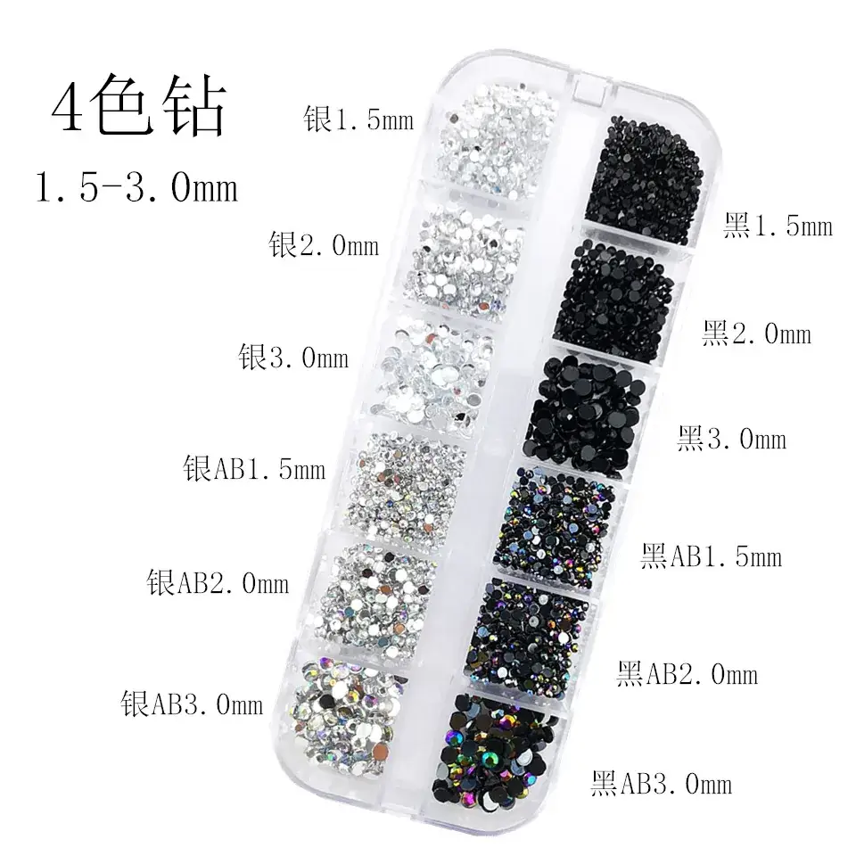 Nail Diamond Jewelry with 1.5-5mm Sparkle