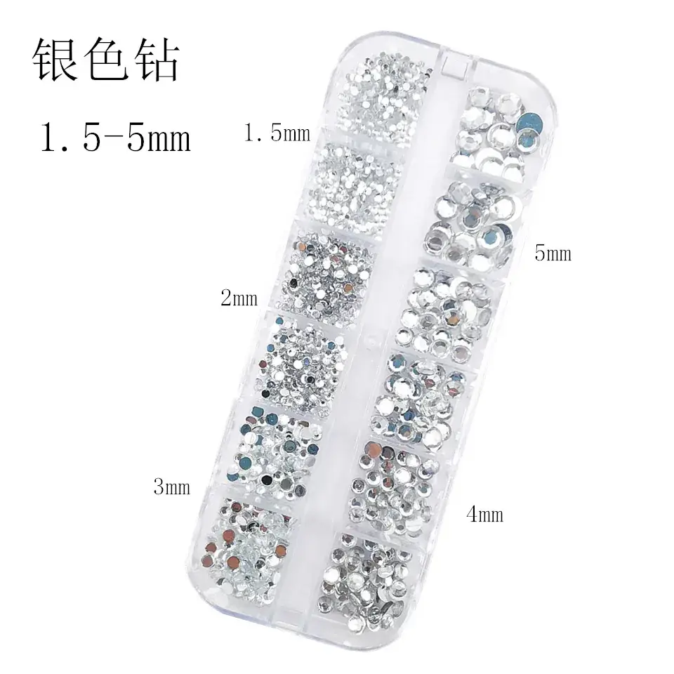Nail Diamond Jewelry with 1.5-5mm Sparkle