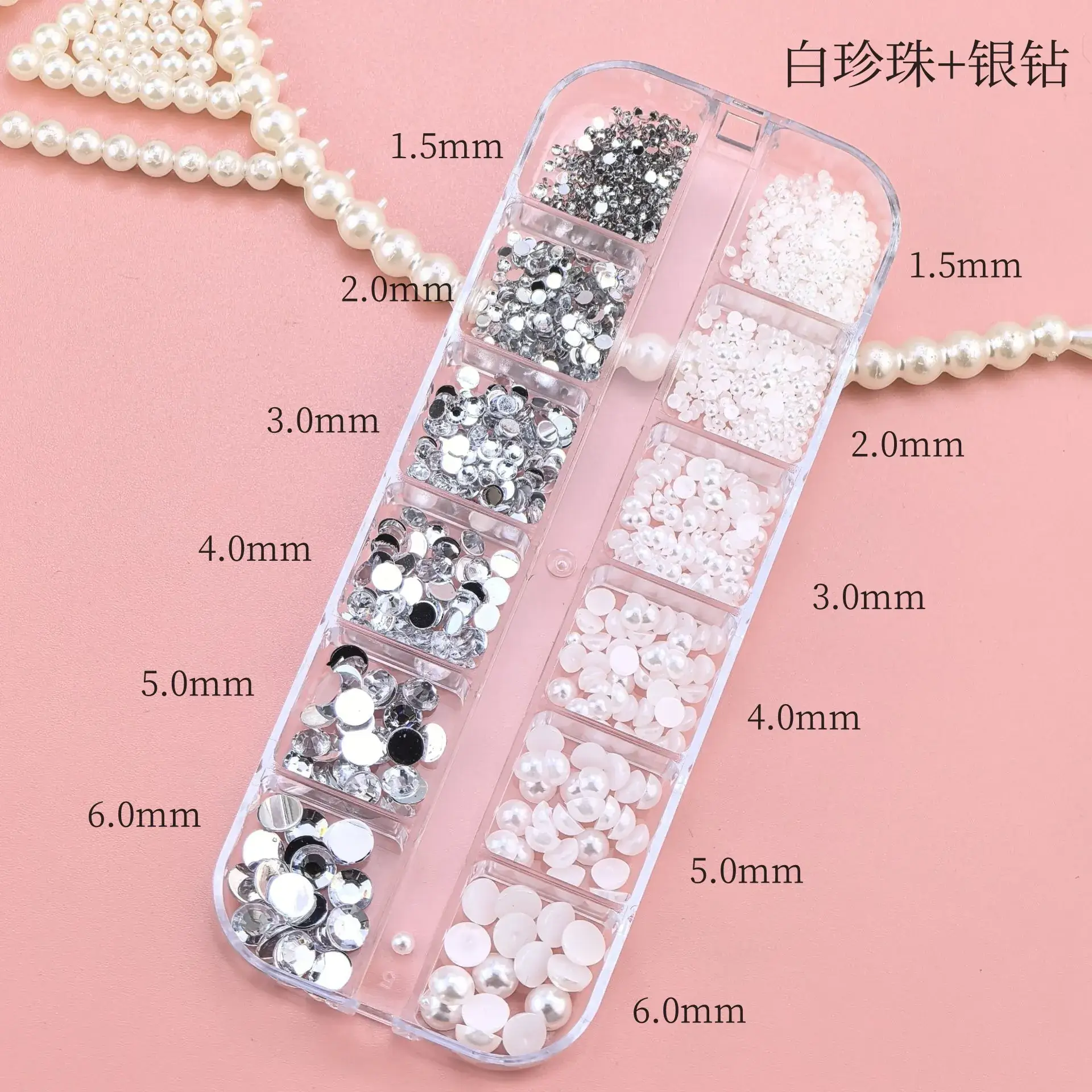 Nail Diamond Jewelry with 1.5-5mm Sparkle