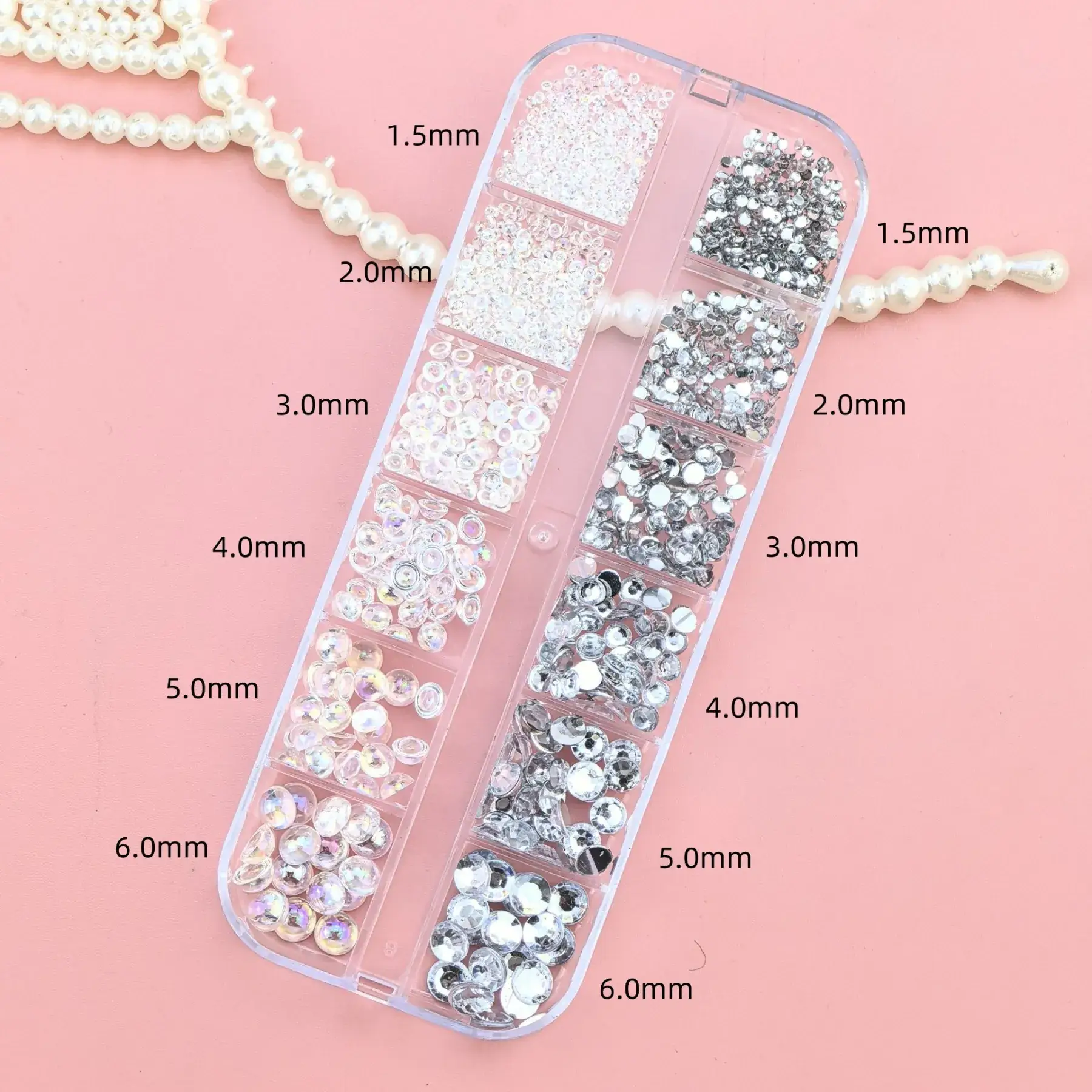 Nail Diamond Jewelry with 1.5-5mm Sparkle