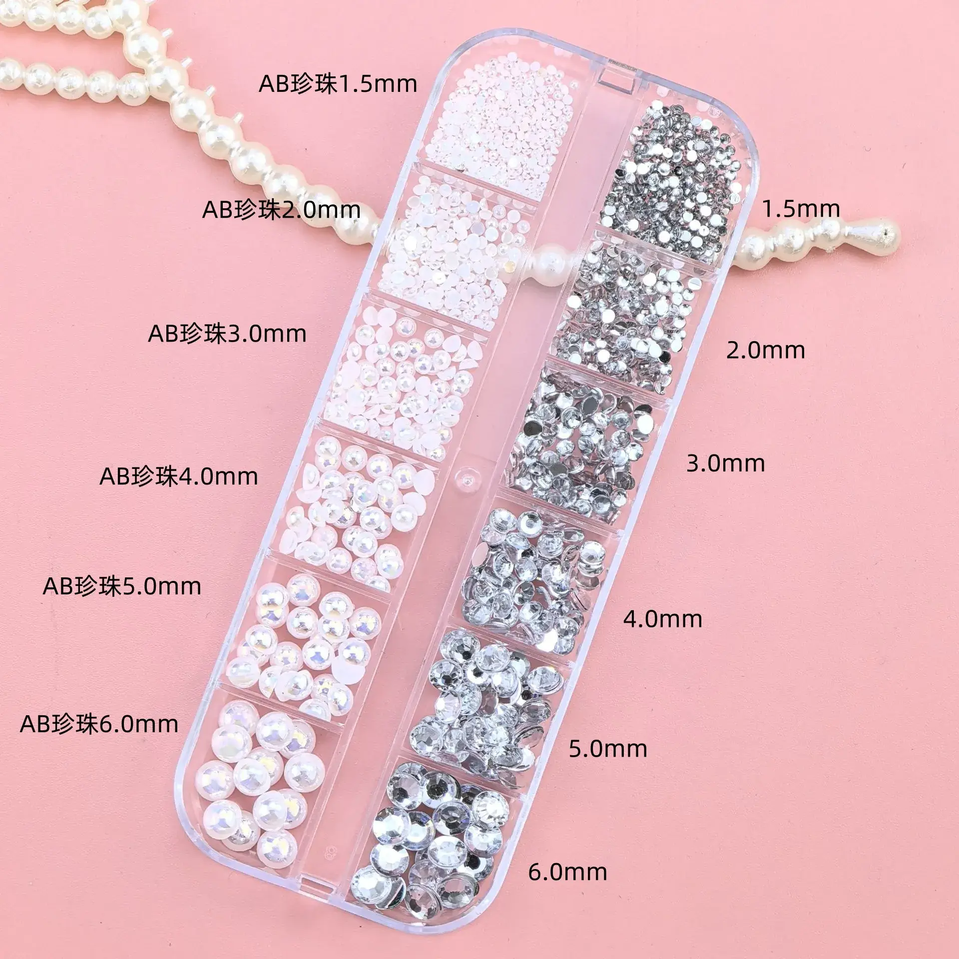 Nail Diamond Jewelry with 1.5-5mm Sparkle