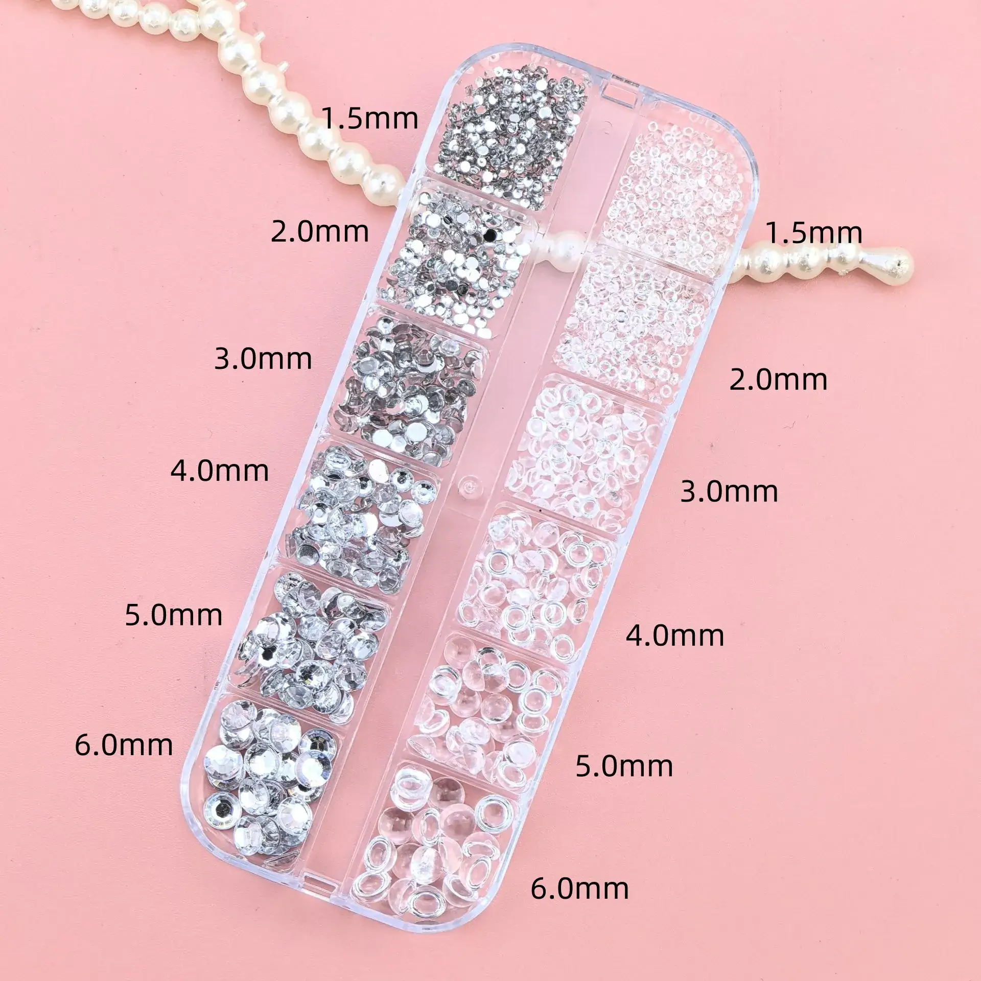 Nail Diamond Jewelry with 1.5-5mm Sparkle