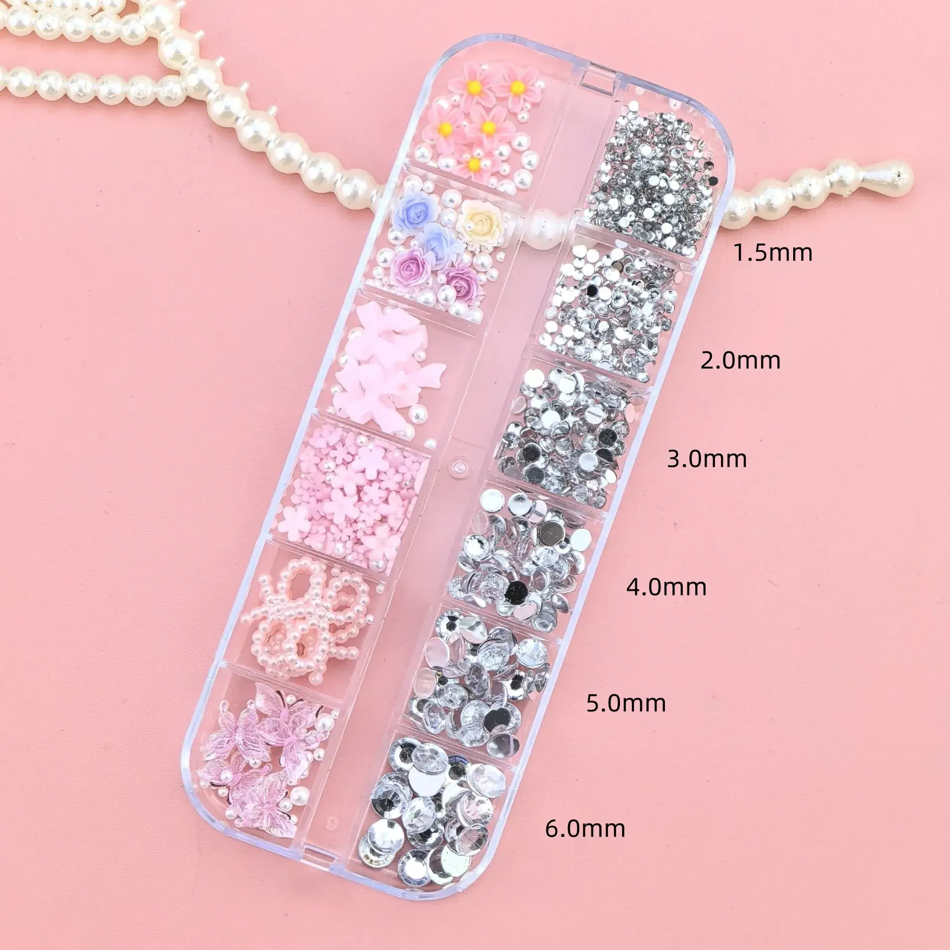 Nail Diamond Jewelry with 1.5-5mm Sparkle